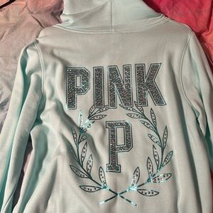 Pink, Victoria’s Secret rhinestone zip hoodie